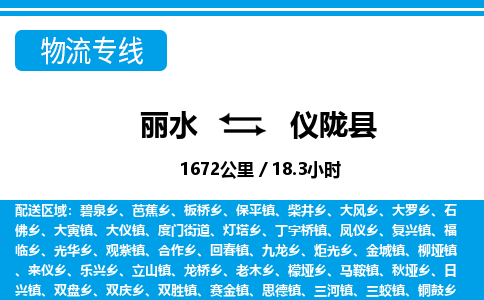 麗水到儀隴縣物流專(zhuān)線-麗水至儀隴縣貨運(yùn)公司