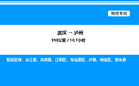 武漢到瀘州物流專(zhuān)線(xiàn)-武漢至瀘州貨運(yùn)公司